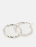 Accessorize sterling silver plated hoop earrings medium 3cm, UK version