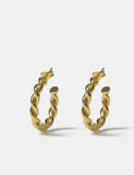 Sterling silver twist earrings 25mm, British brand