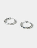 Sterling Silver twist hoop earrings, British product