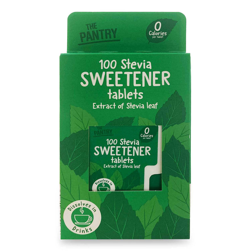 Stevia sweetener tablets for sweetening drinks, UK version