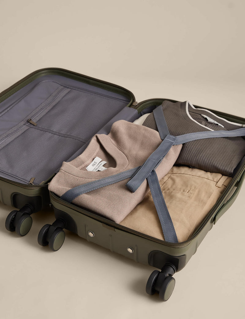 Stockholm 4 wheel hard shell cabin suitcase, UK version