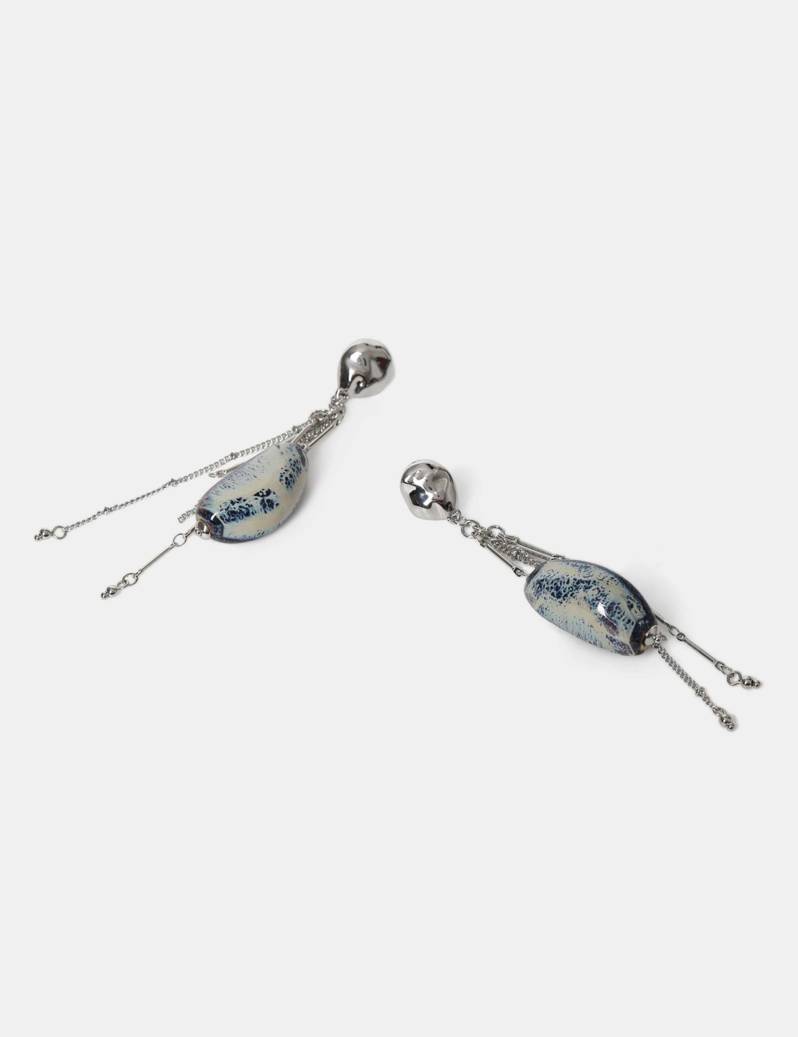 M&S Stone Drop Earrings mixed material, UK version
