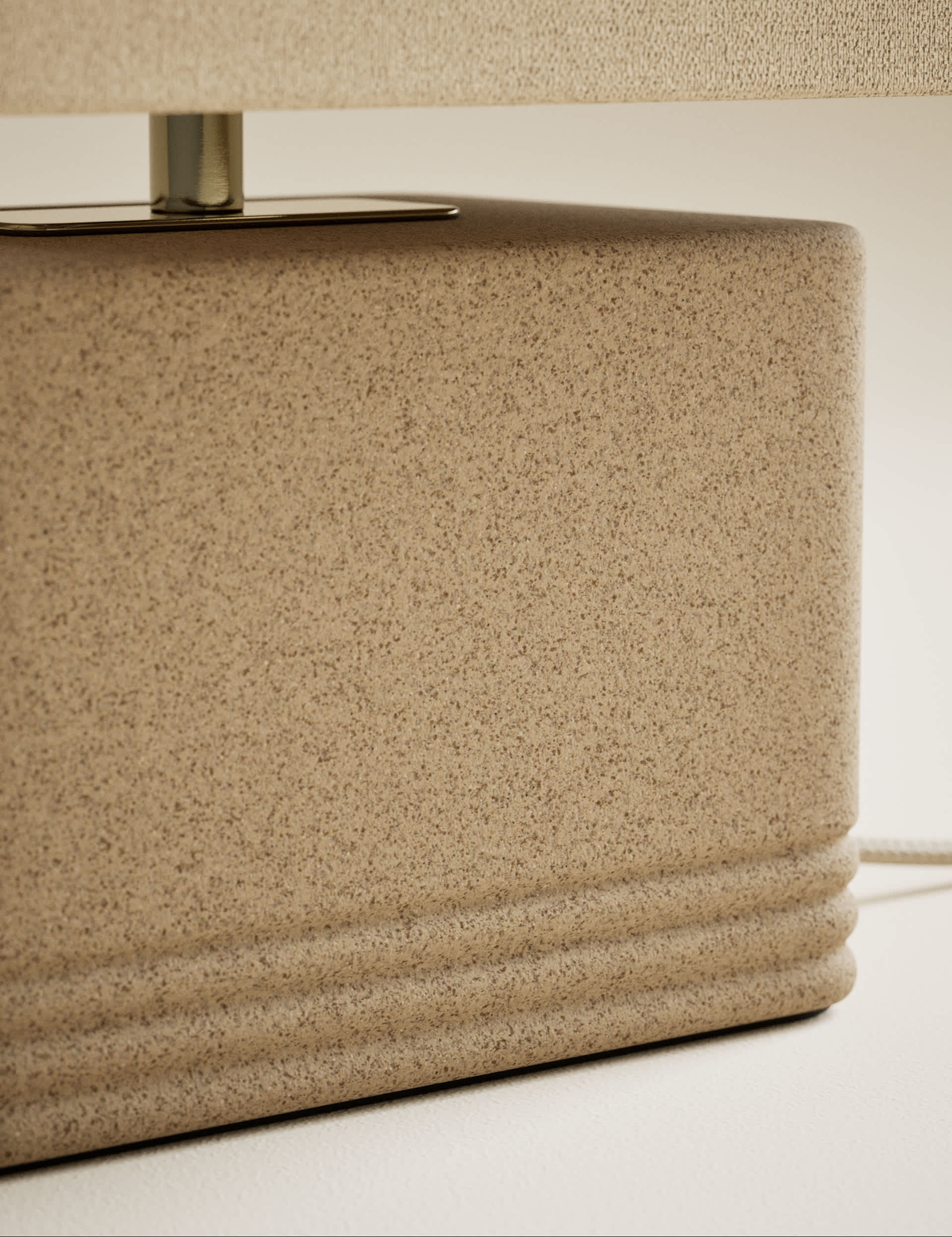 Stone effect table lamp with ceramic base, imported from the UK