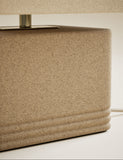 Stone effect table lamp with ceramic base, imported from the UK