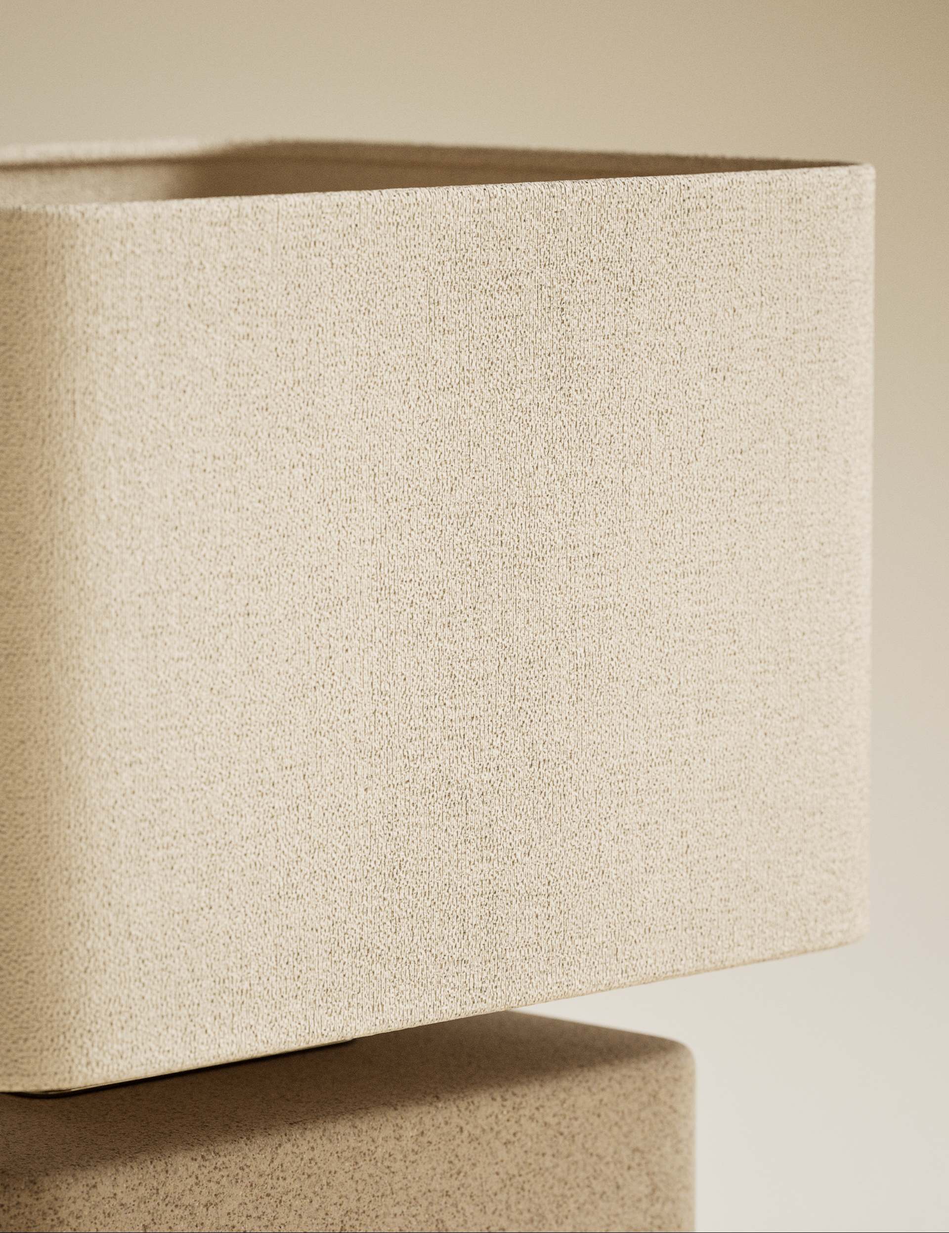 Stone effect table lamp with ceramic base, imported from the UK
