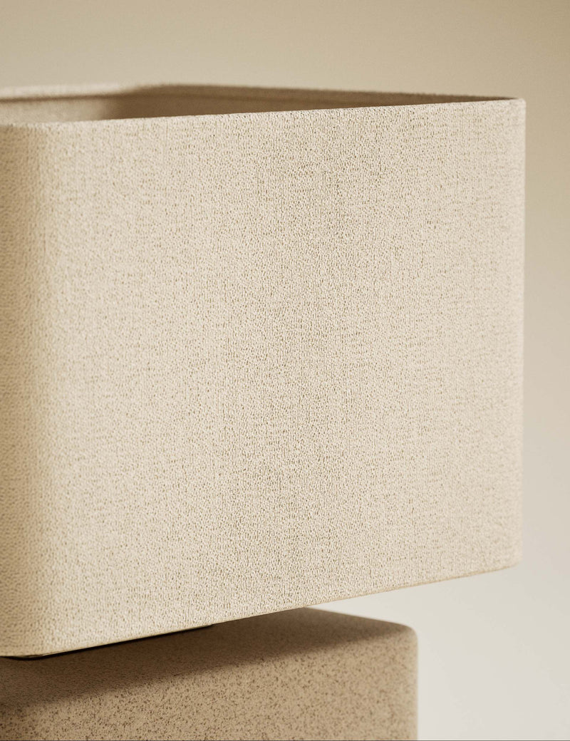 Stone effect table lamp with ceramic base, imported from the UK