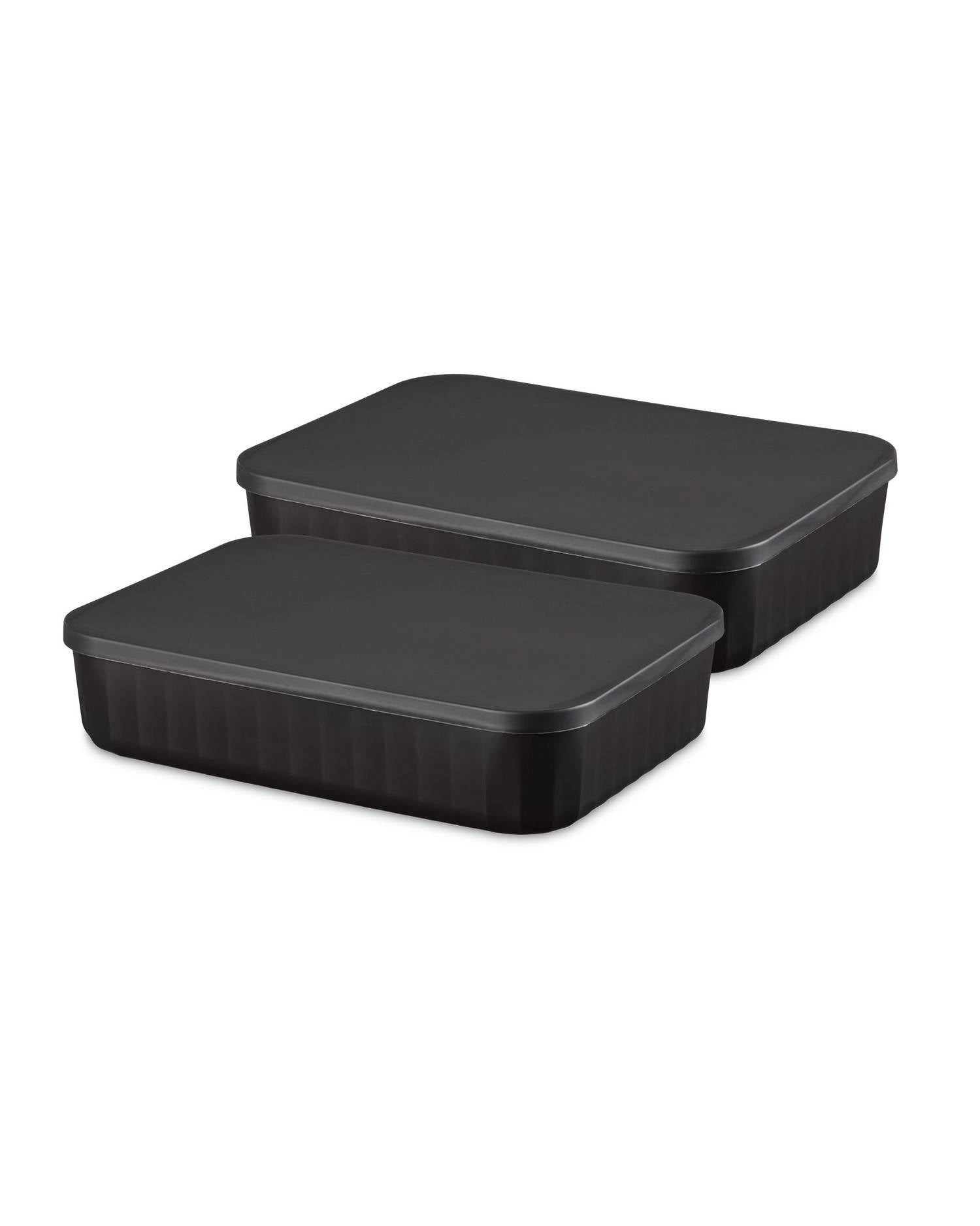 Storage Box with Lid 2 Pack Multi-Purpose Storage Bin