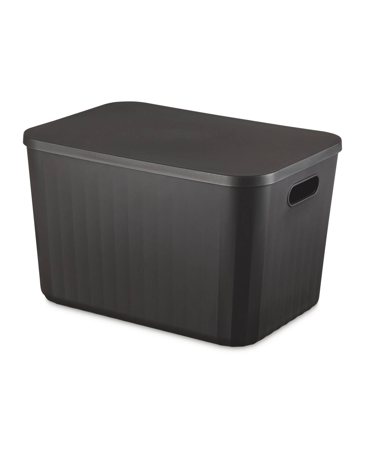 Storage box with lid in black or green, UK version