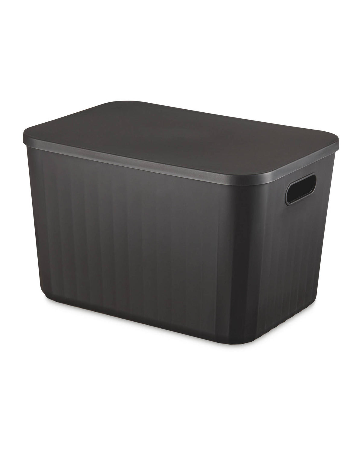 Storage box with lid in black or green, UK version