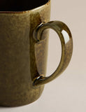 Straight side reactive glaze stoneware mug (British brand)