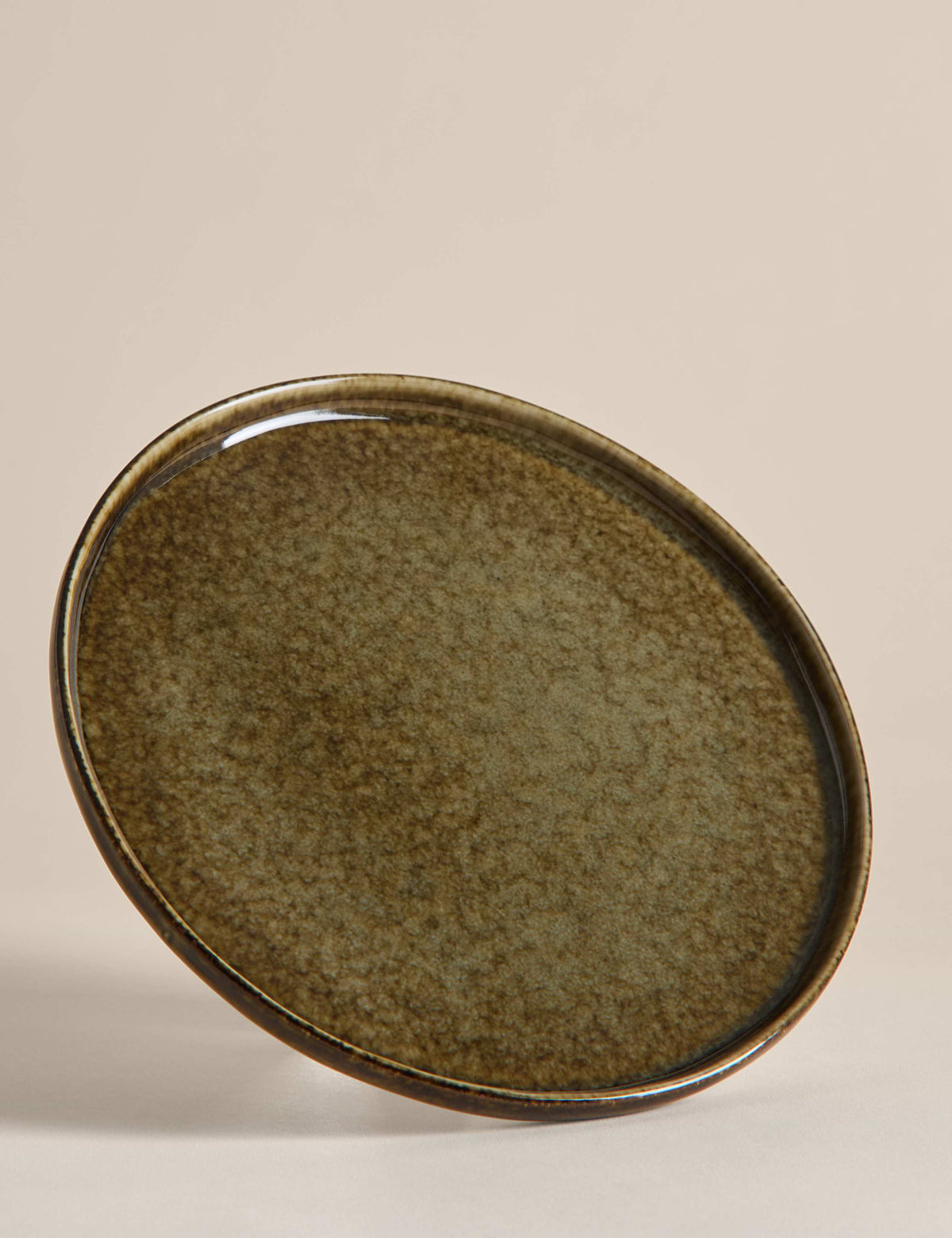 Straight side reactive glaze stoneware side plate (British brand)