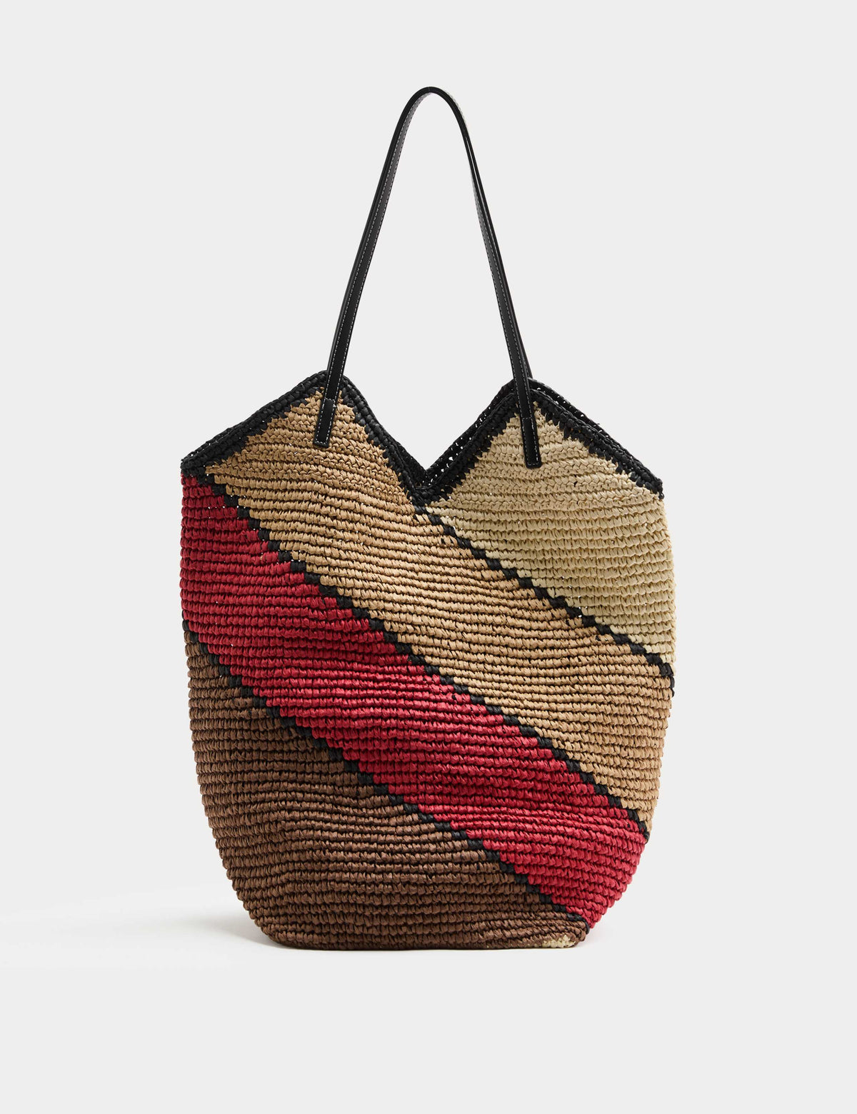 M&S straw colour block shoulder bag, UK version