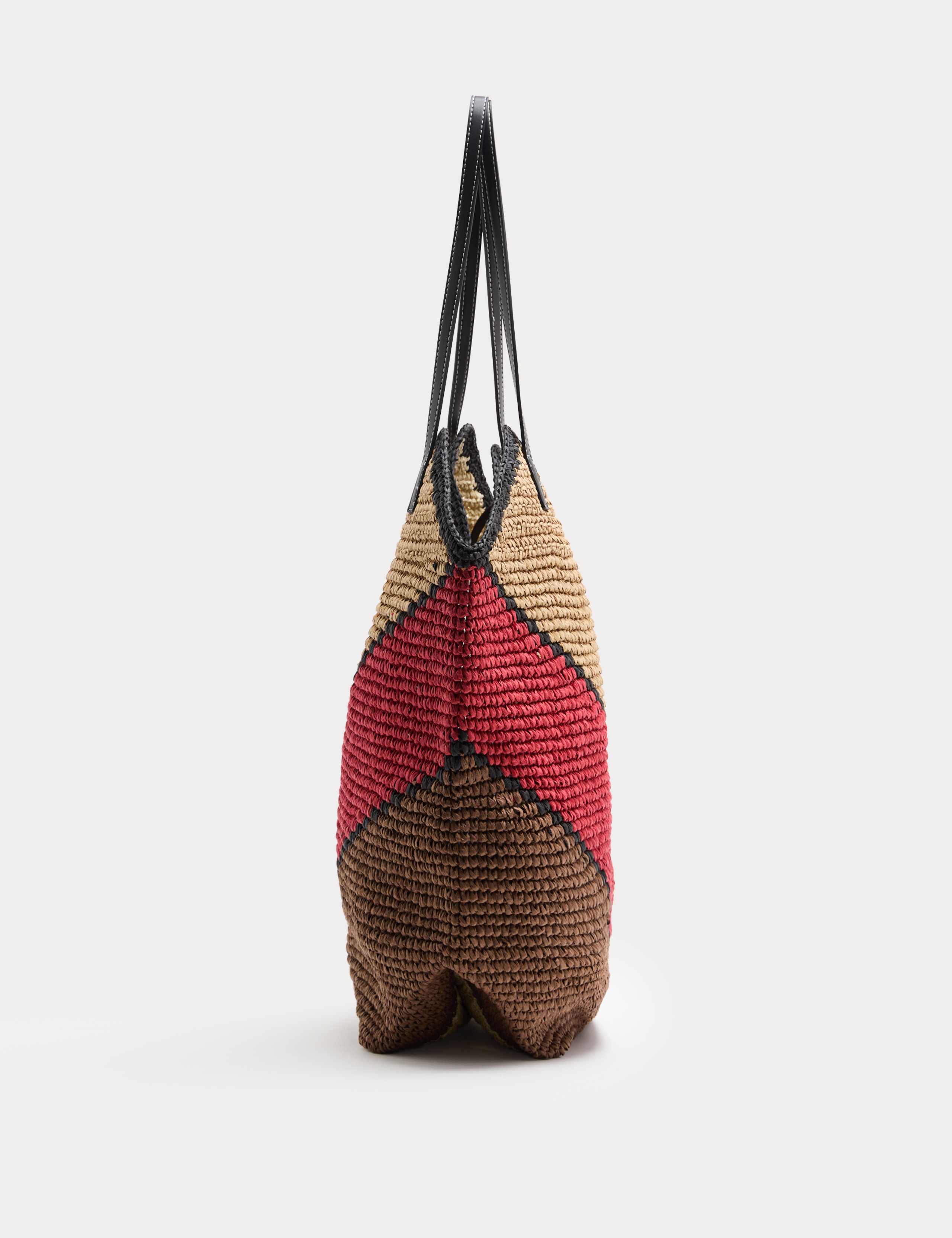 M&S straw colour block shoulder bag, UK version