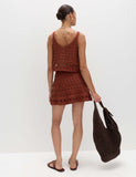 M&S straw shoulder bag with gold-tone buckle, imported from the UK