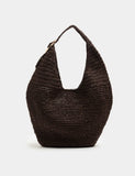 M&S straw shoulder bag with gold-tone buckle, imported from the UK