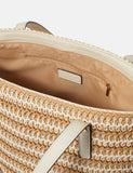 Accessorize straw striped shoulder bag with zip fastening - British product