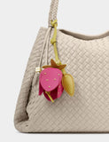 Katie Loxton strawberry bag charm vegan leather (British brand)