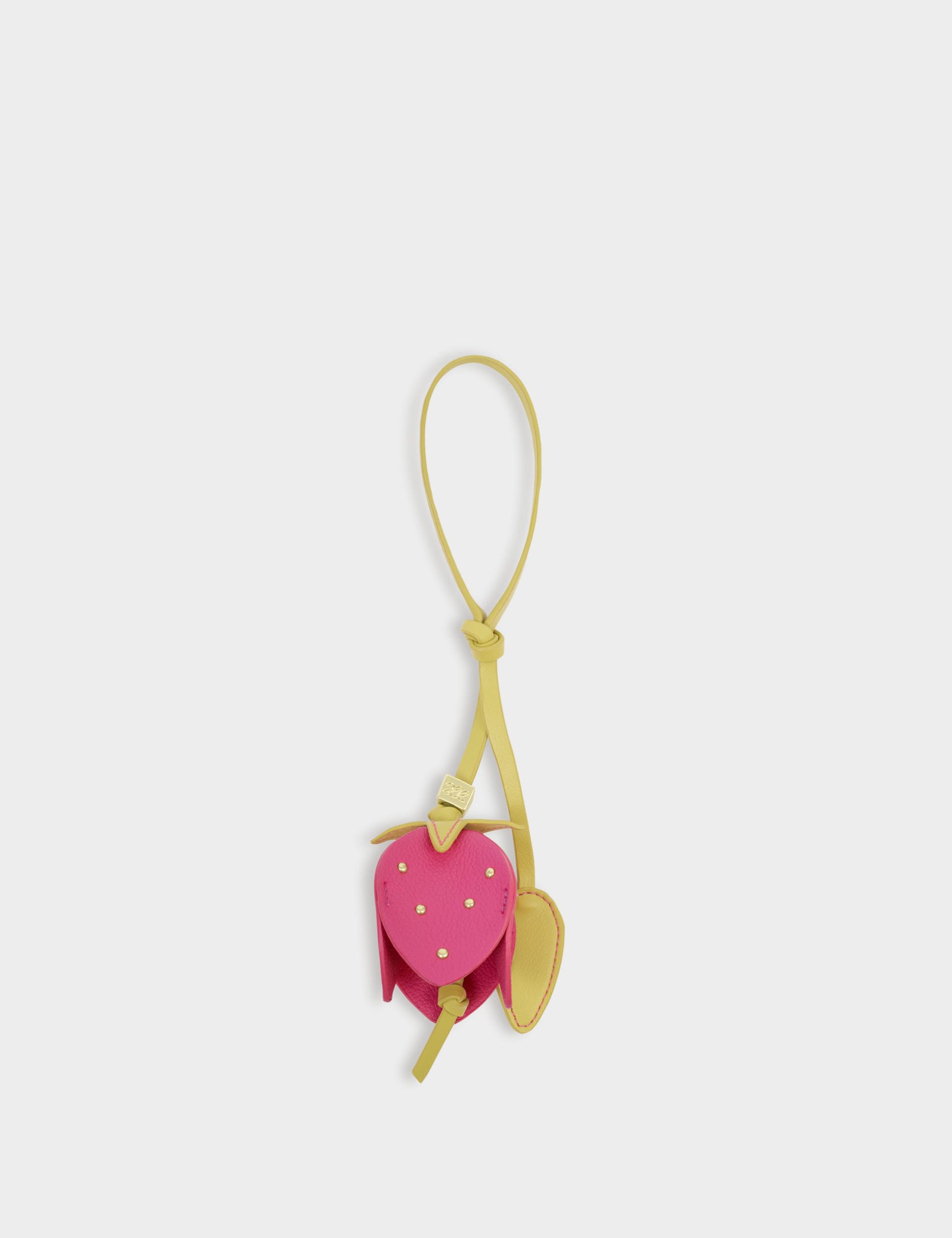 Katie Loxton strawberry bag charm vegan leather (British brand)