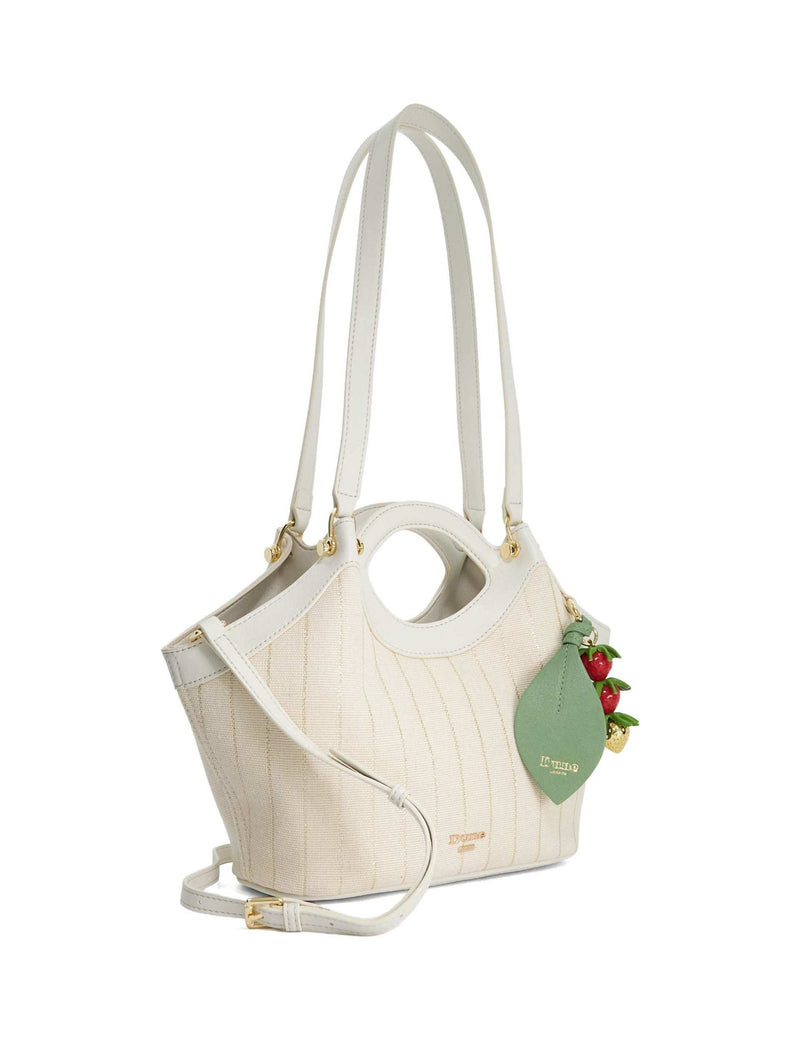 Dune London strawberry charm striped cross body tote bag, UK version