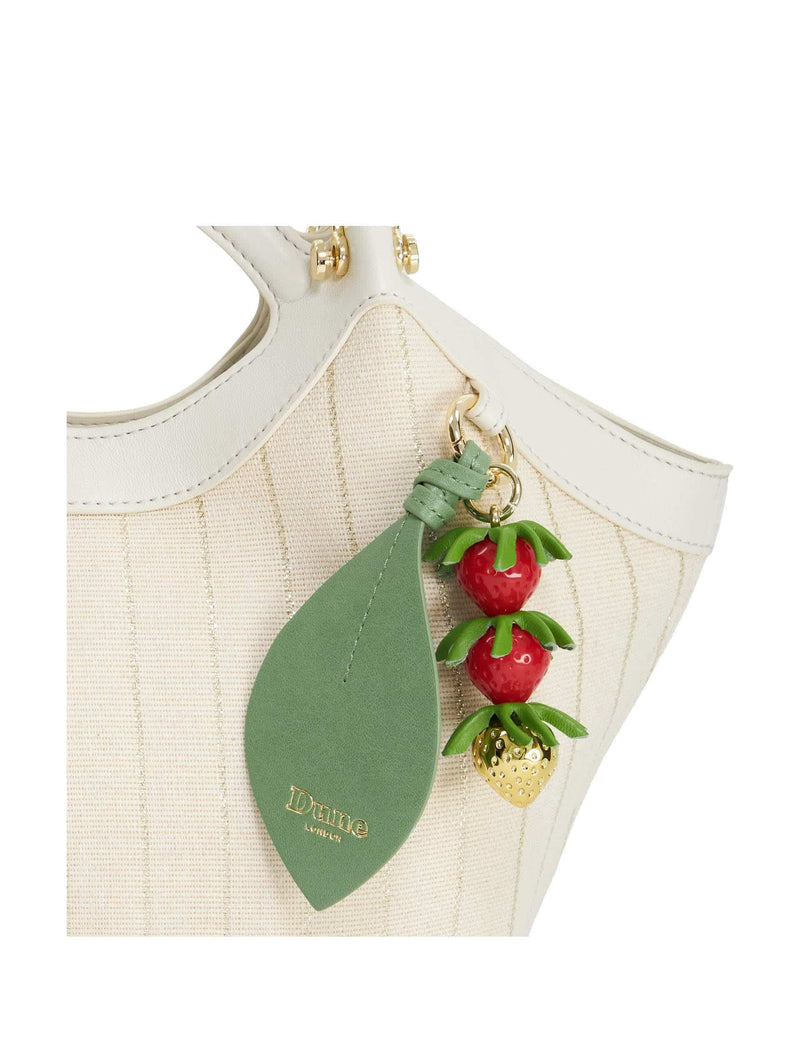 Dune London strawberry charm striped cross body tote bag, UK version