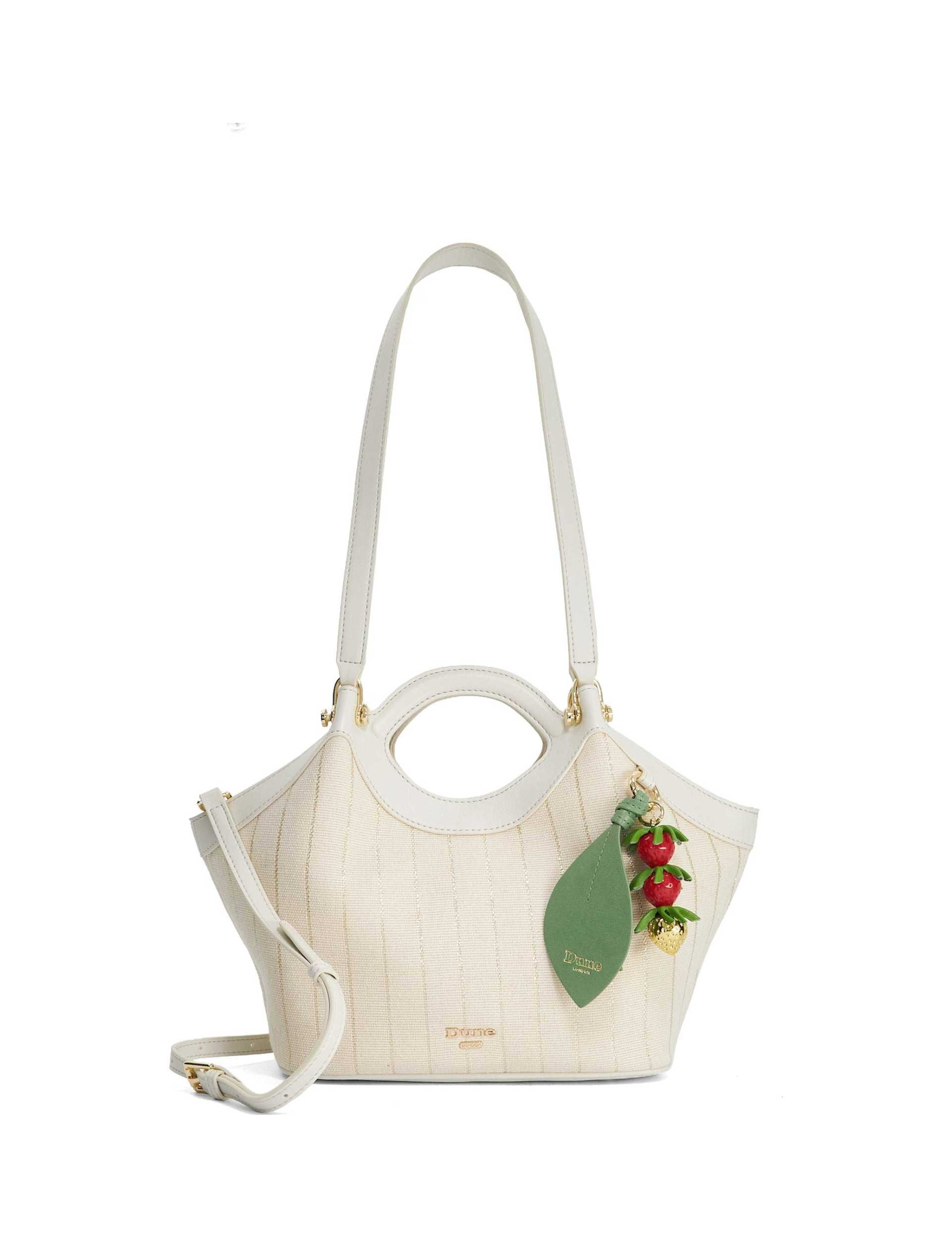 Dune London strawberry charm striped cross body tote bag, UK version