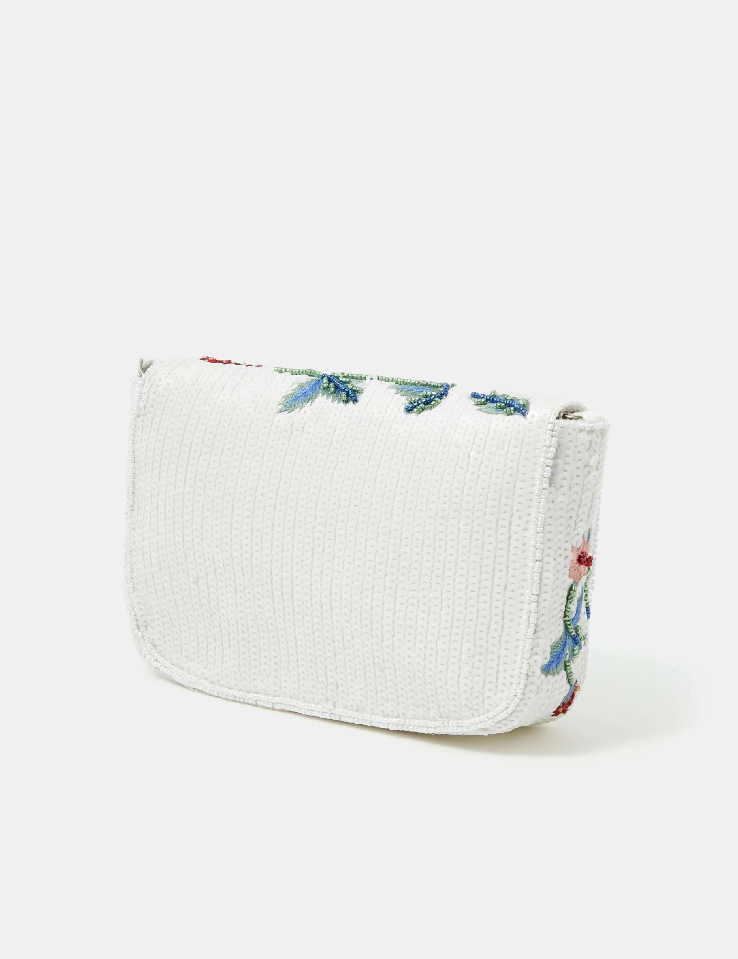 Accessorize strawberry sequin clutch bag (British brand)