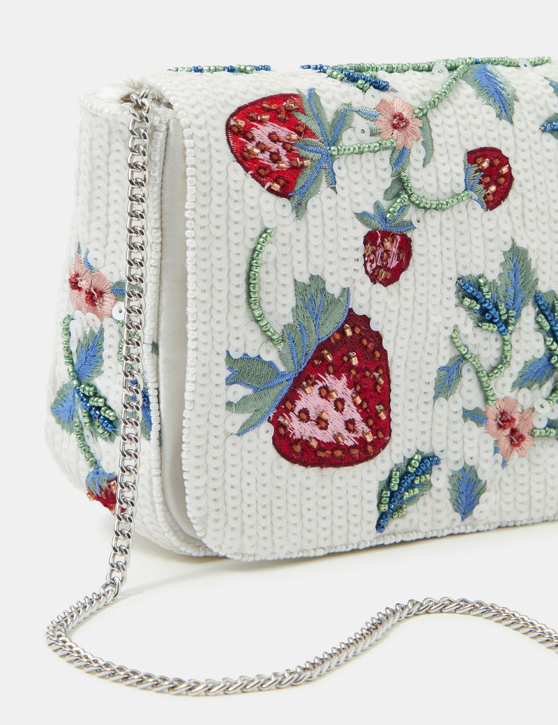 Accessorize strawberry sequin clutch bag (British brand)