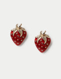 Strawberry stud earrings with zinc and iron (British brand)