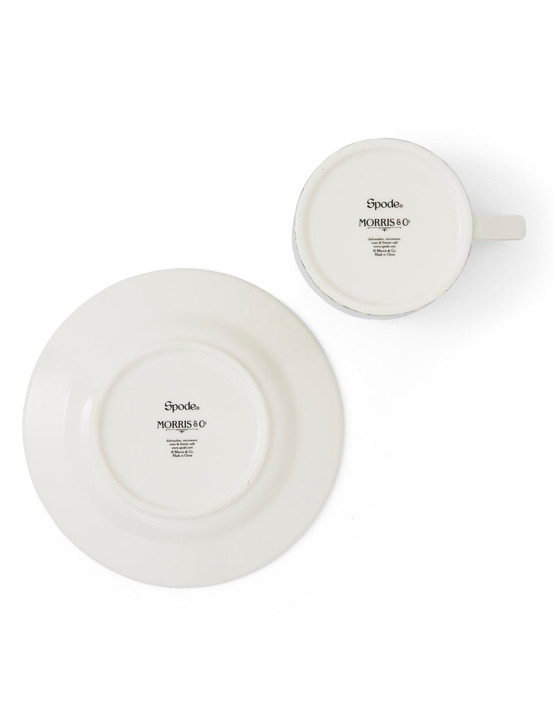 Morris & Co Strawberry Thief Tasse und Untertasse (britische Marke)