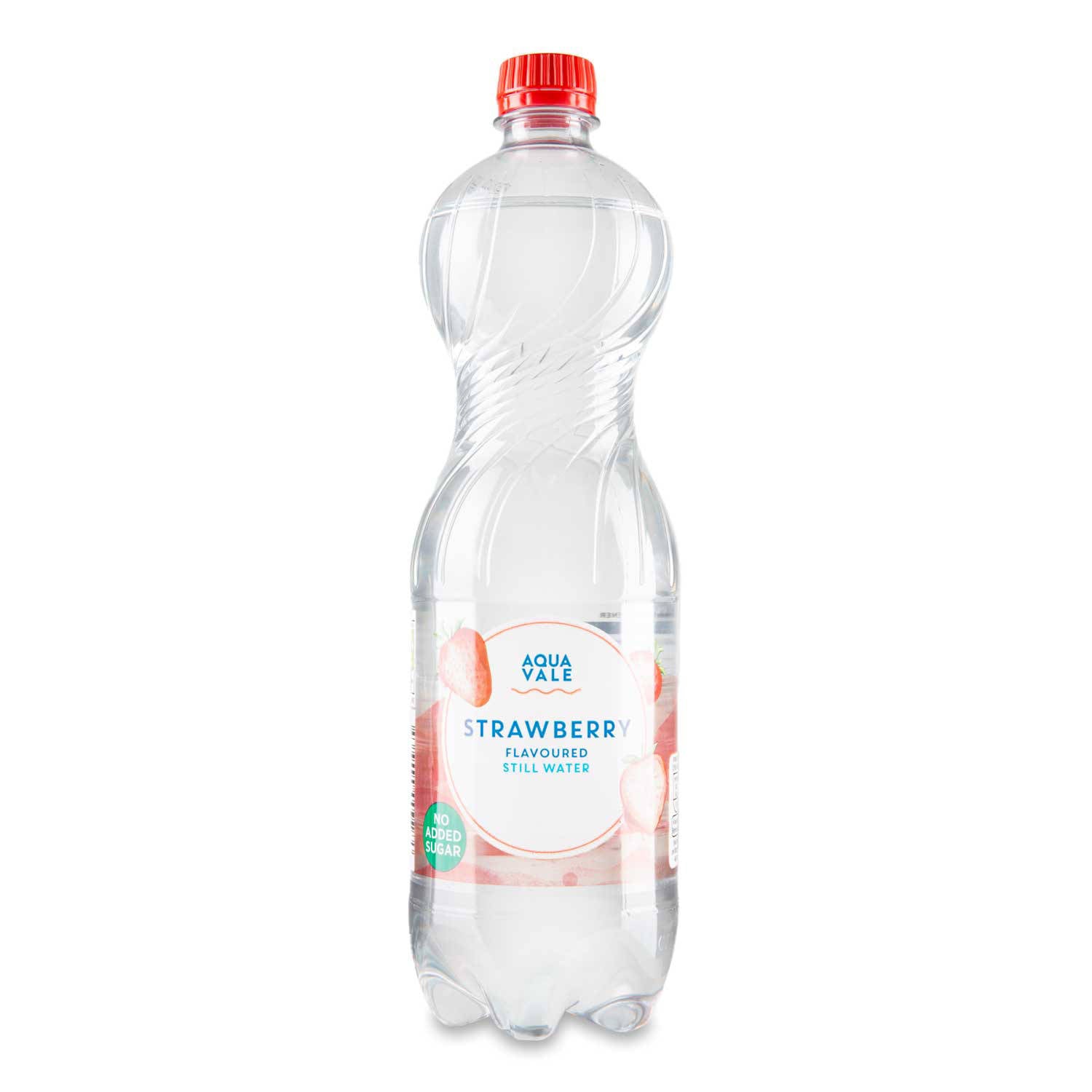 Strawberry flavoured still water 1L bottle, imported from the UK