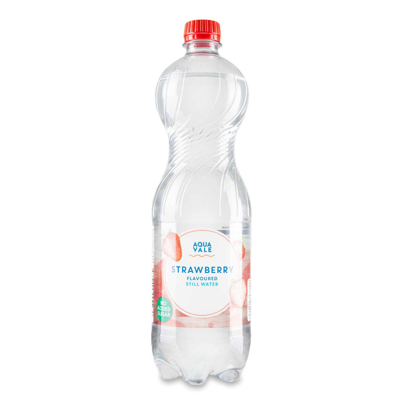 Strawberry flavoured still water 1L bottle, imported from the UK