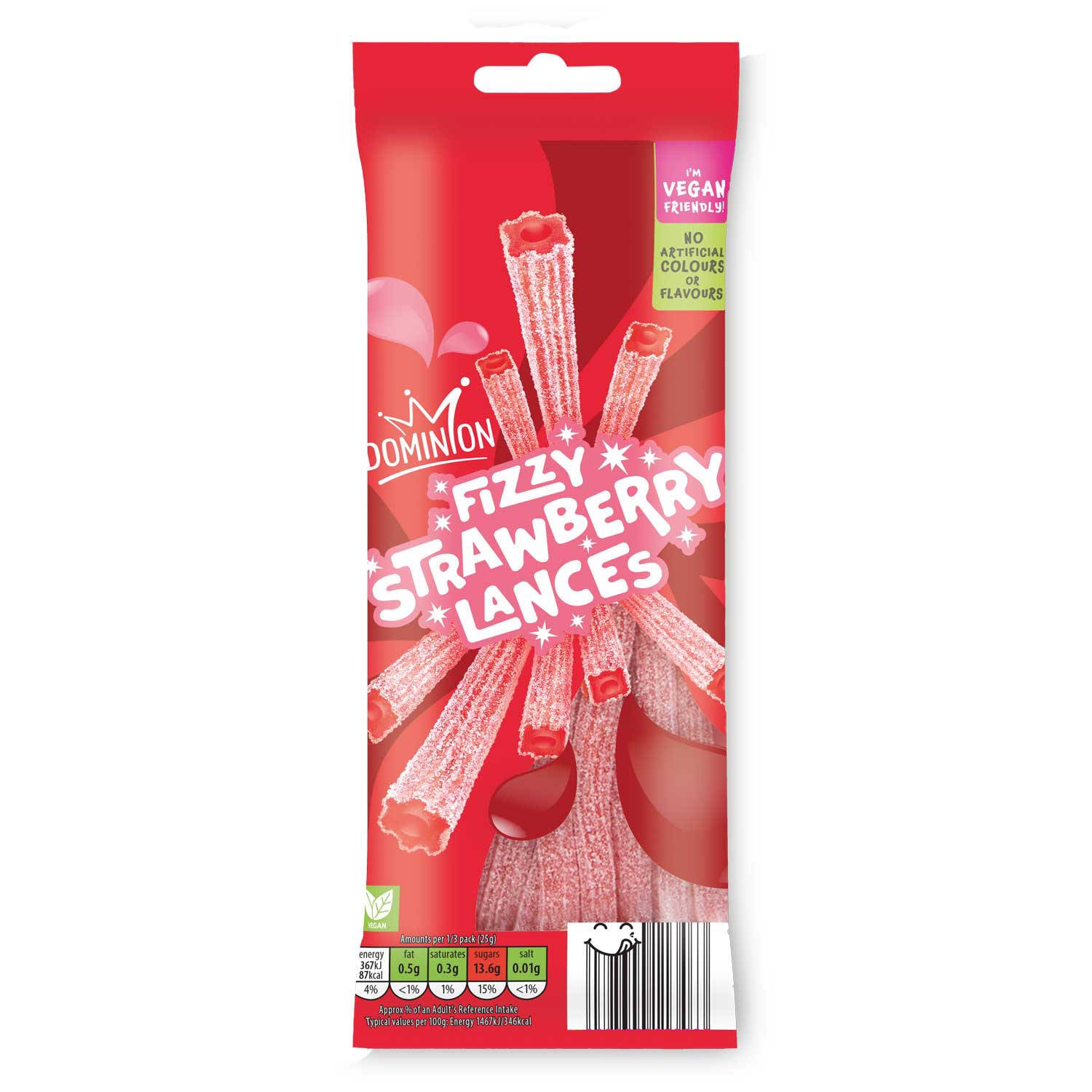 Strawberry Lances sweets, traditional confectionery - British product