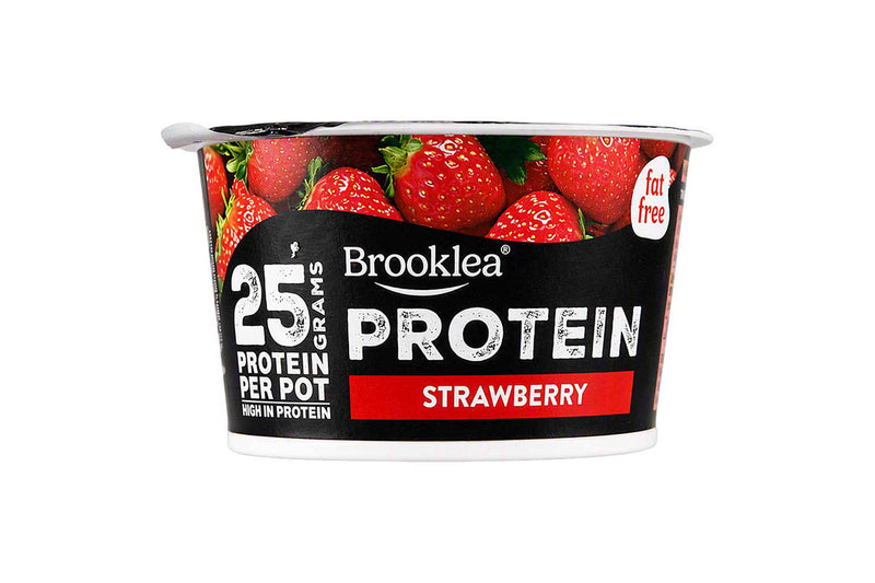 Strawberry protein yogurt low fat gluten free snack (British brand)