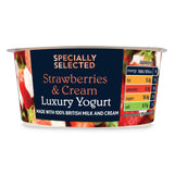 Strawberry and Cream luxury yogurt made with British milk (British brand)