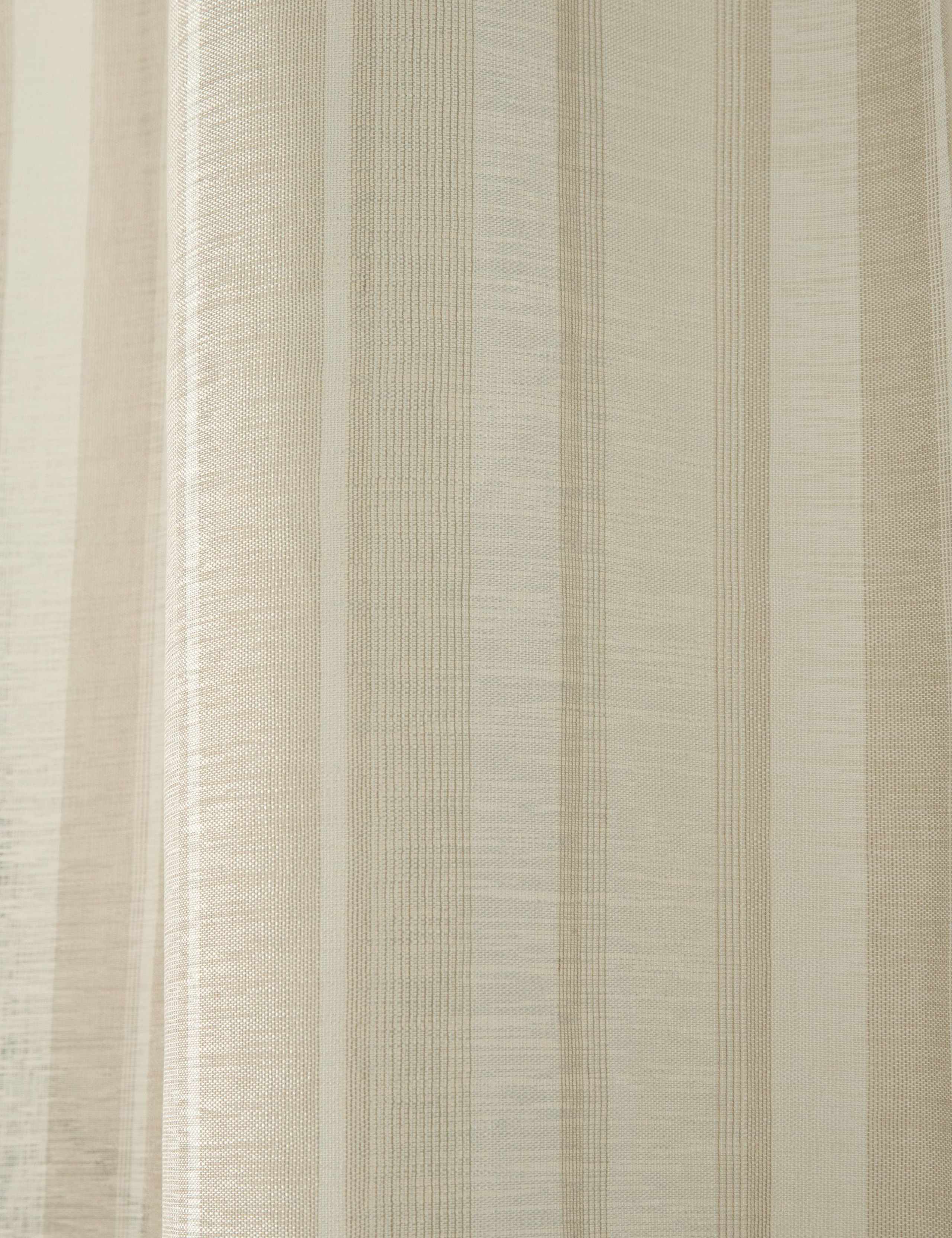 Laura Ashley sheer voile stripe curtain panel, UK version