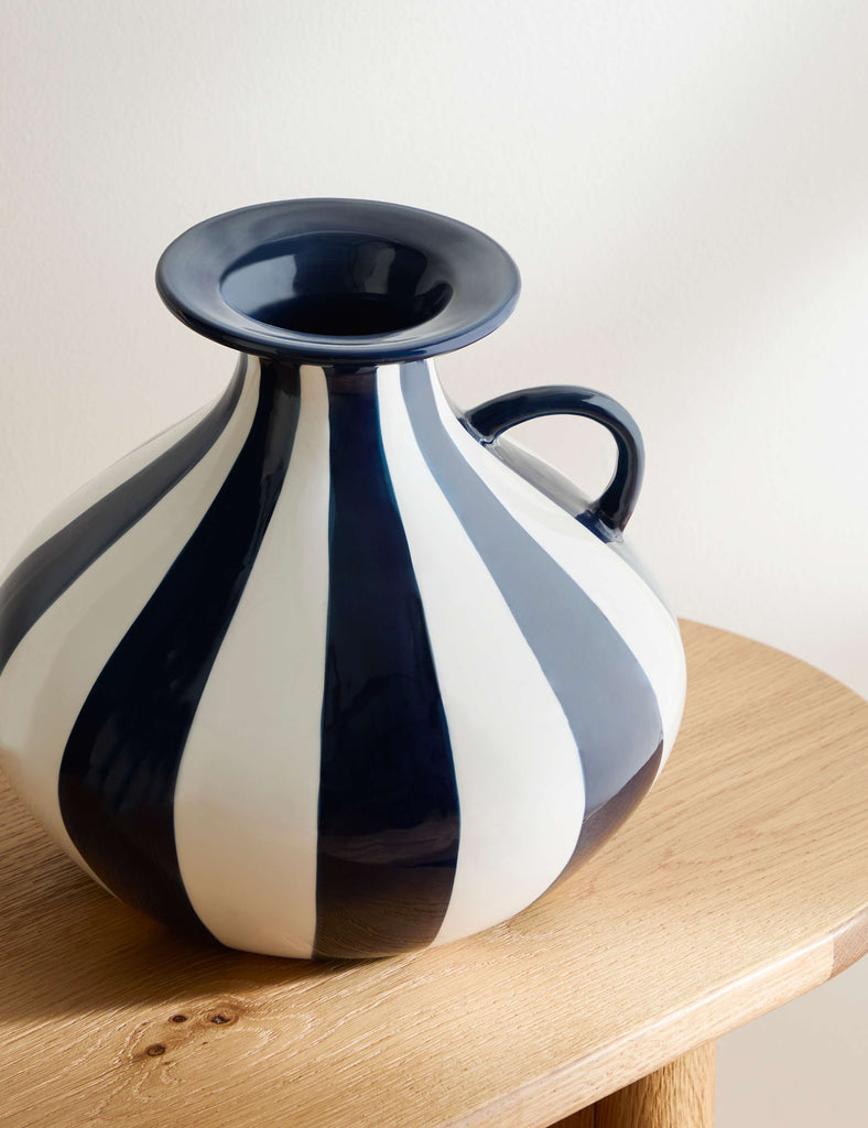 Striped Ceramic Vase