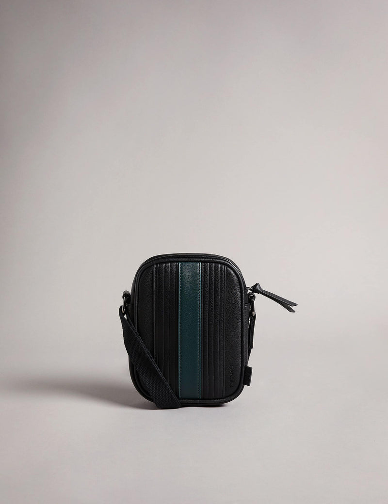 Ted Baker striped faux leather messenger bag, UK version