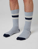 Peregrine striped pure cotton ribbed socks, UK version
