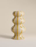Striped Wavy Ceramic Vase