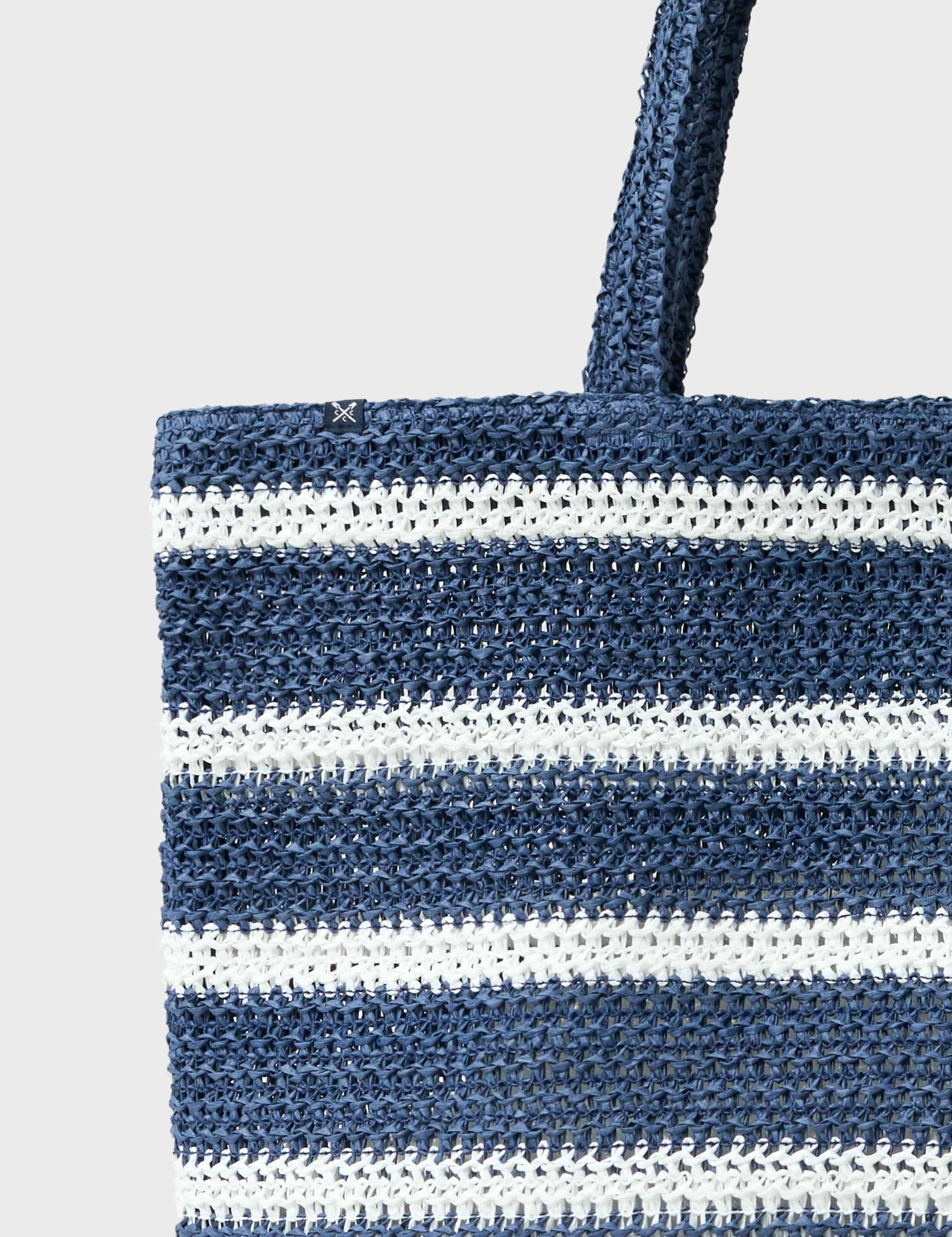 Crew Clothing striped woven shoulder bag (British brand)