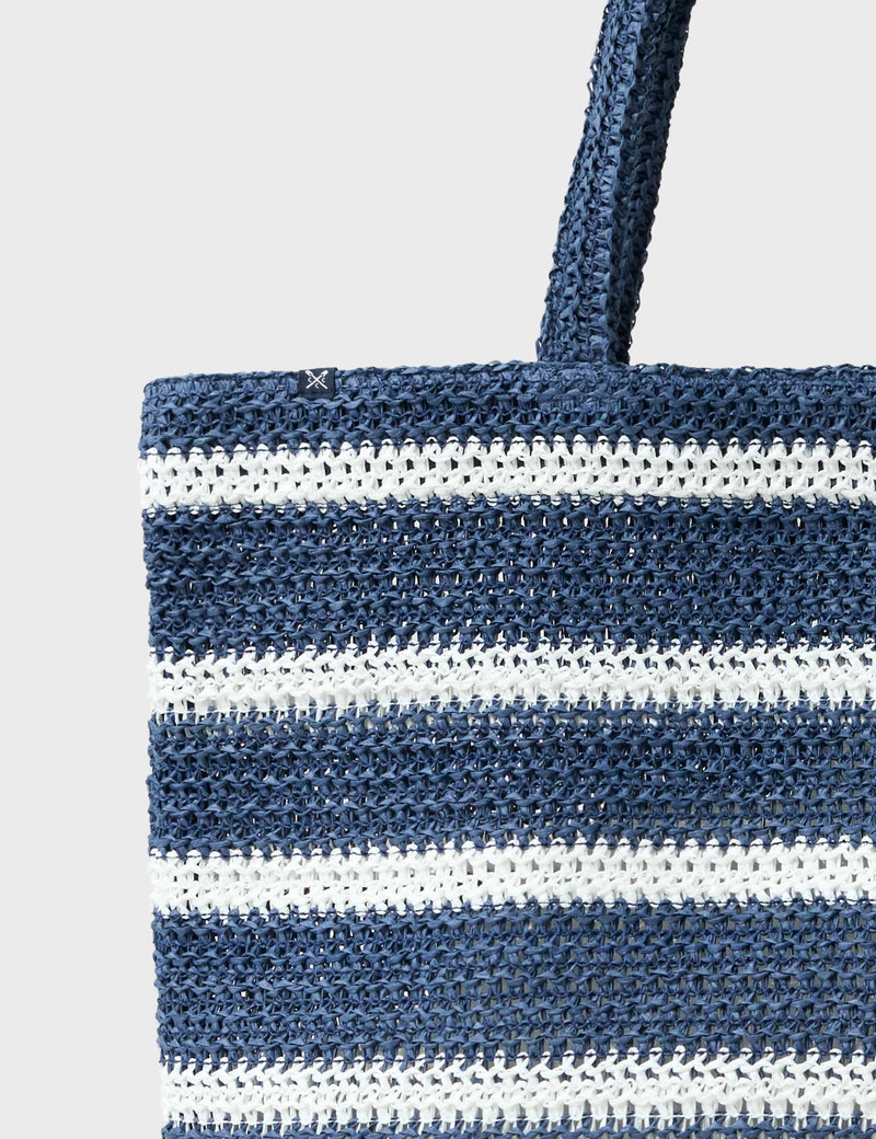 Crew Clothing striped woven shoulder bag (British brand)