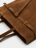 Autograph suede belted tote bag (British brand)