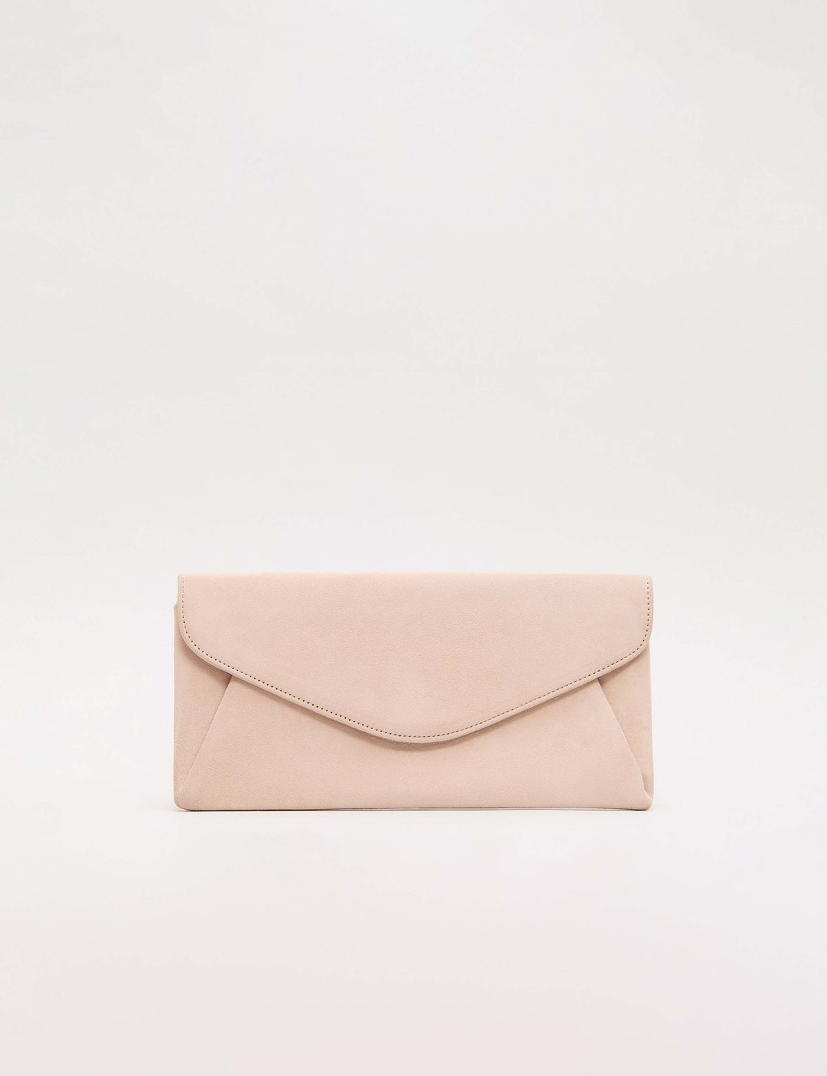 Phase Eight suede clutch bag with gold chain (British brand)