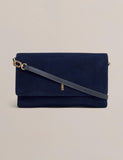 Hobbs suede clutch bag with detachable strap (British brand)
