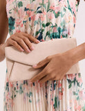 Phase Eight suede clutch bag with gold chain (British brand)