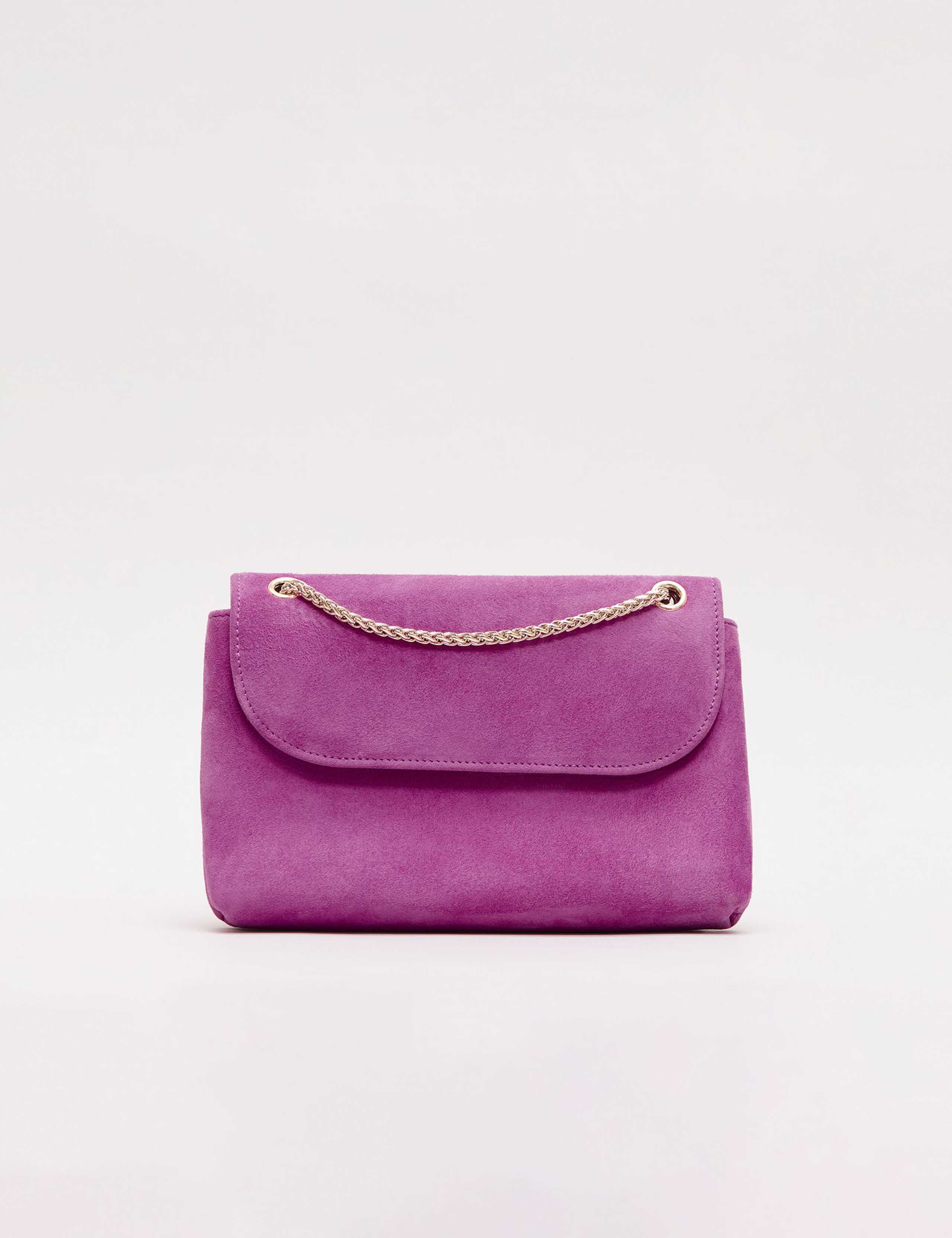 Phase Eight suede clutch bag with chain strap (British brand)