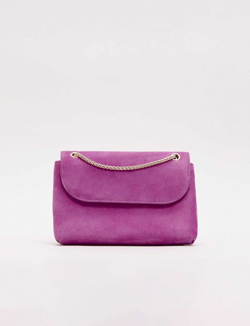 Phase Eight suede clutch bag with chain strap (British brand)