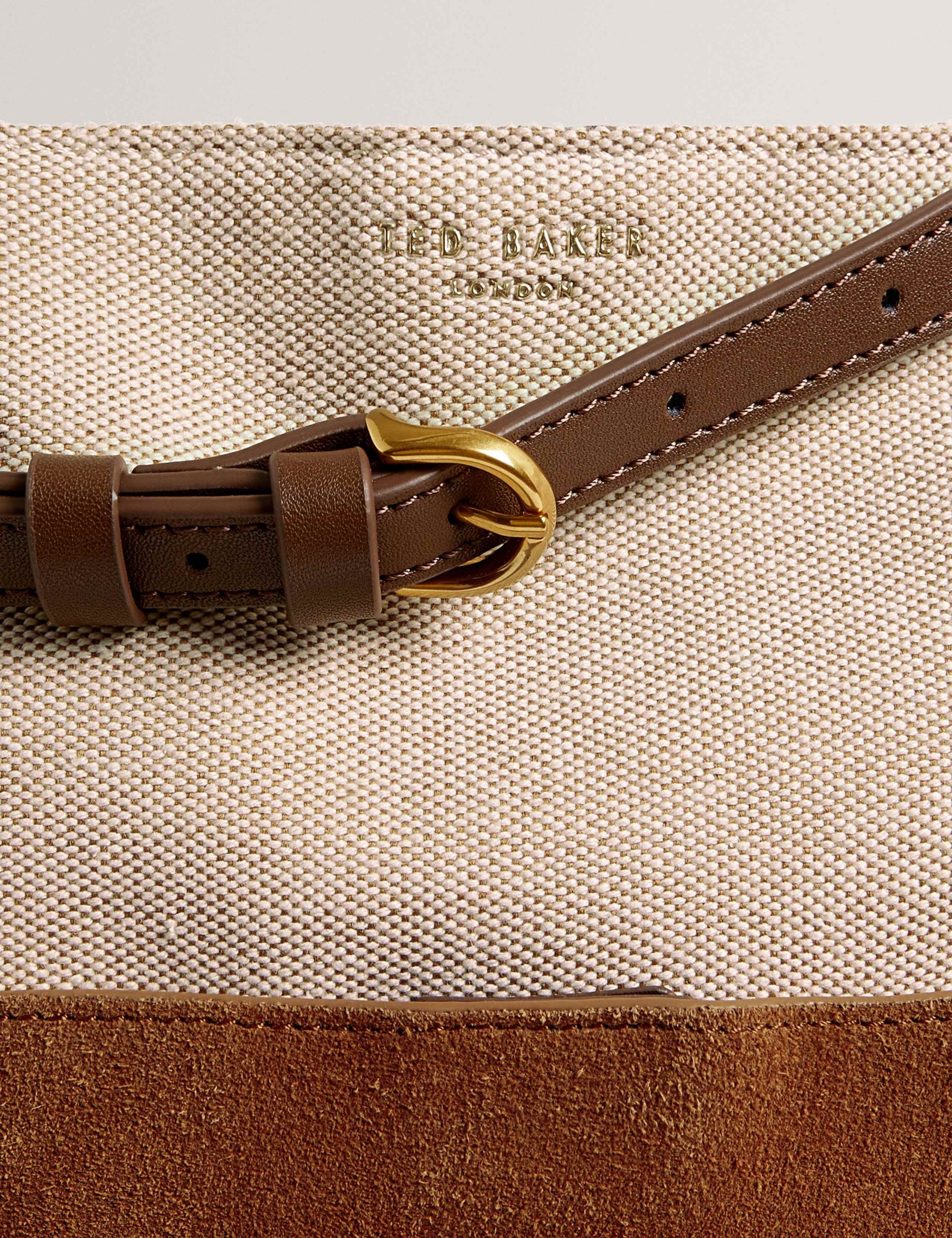 Ted Baker suede colour block bucket bag - British product
