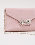 Phase Eight suede embellished clutch bag - British product