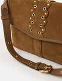 Accessorize suede cross body bag with eyelet detail, UK version